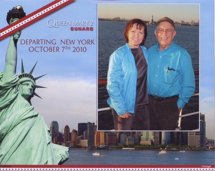 Departing New York on the Queen Mary 2