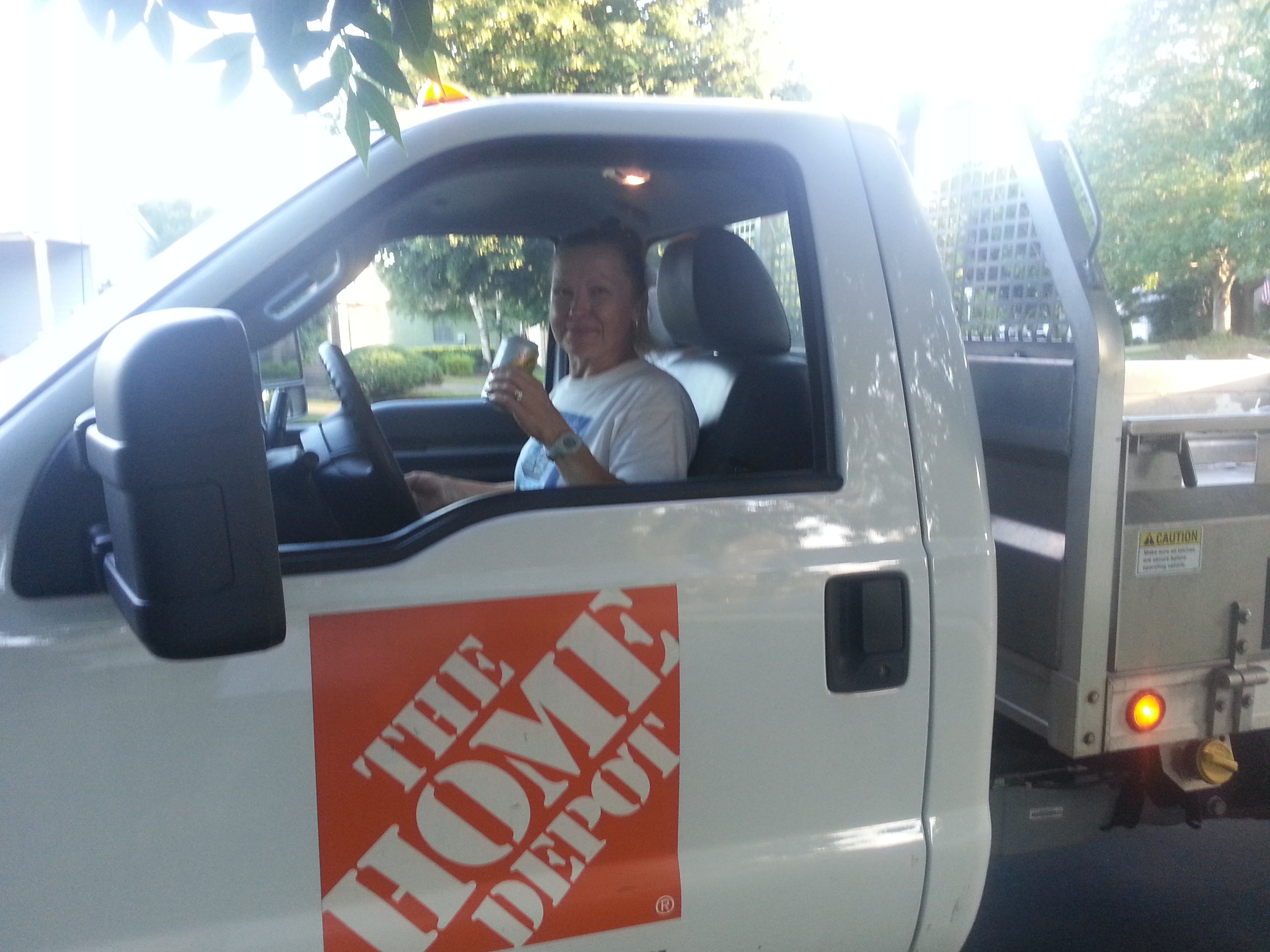 A Trucker With Beverage